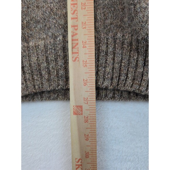 Lord Jeff 100% Shetland Wool Sweater Men's Medium Scotland Tan Made in USA - Picture 4 of 12